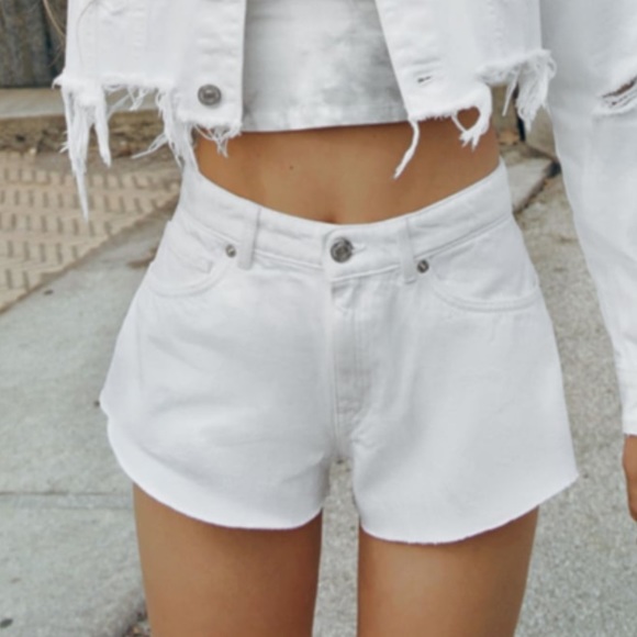 zara white denim shorts Off 76% - www 